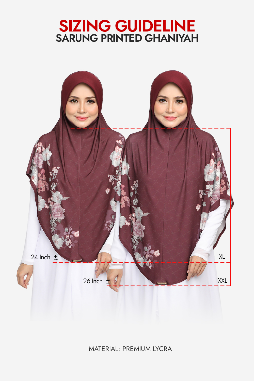 Sarung Printed Ghaniyah Peachy Melon